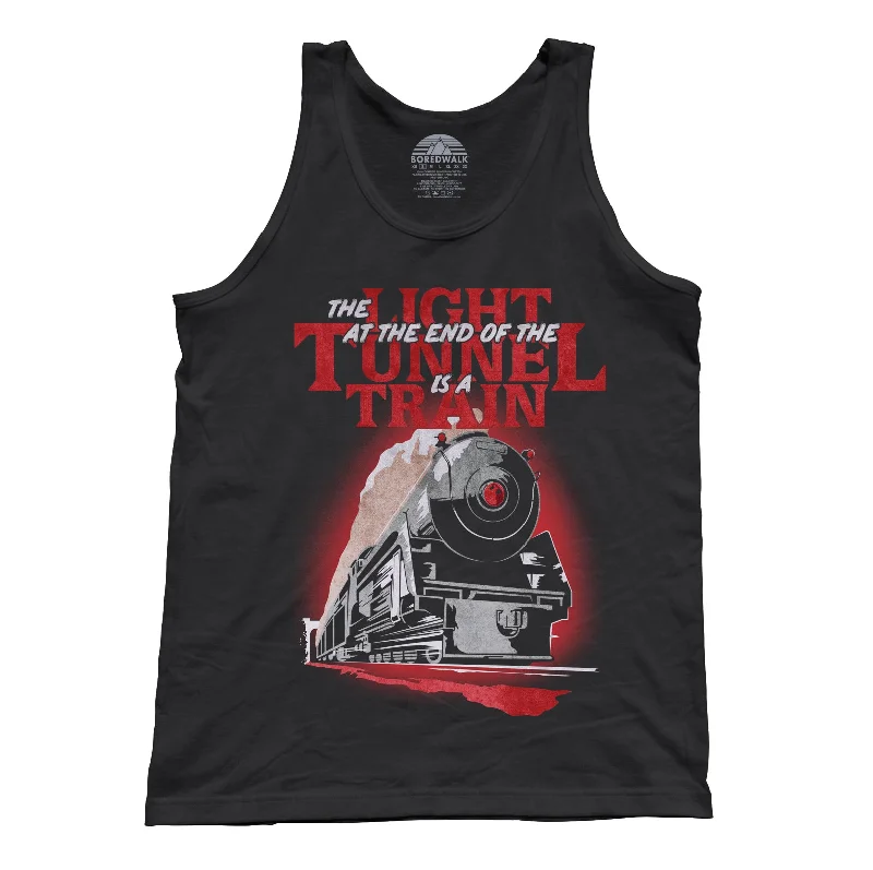 Unisex The Light at The End of The Tunnel is a Train Tank Top long tank top