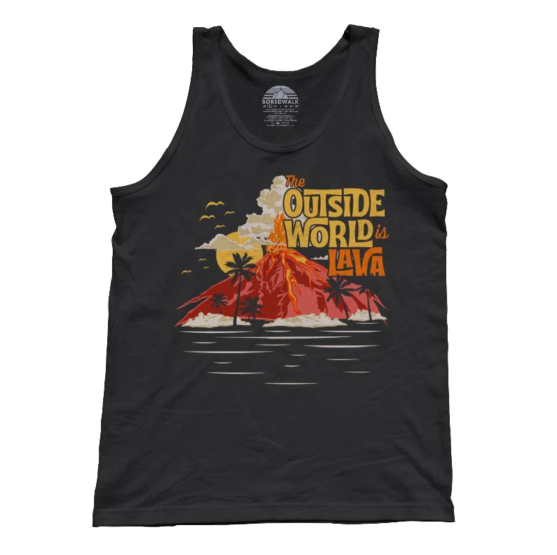Unisex The Outside World is Lava Tank Top mint tank top