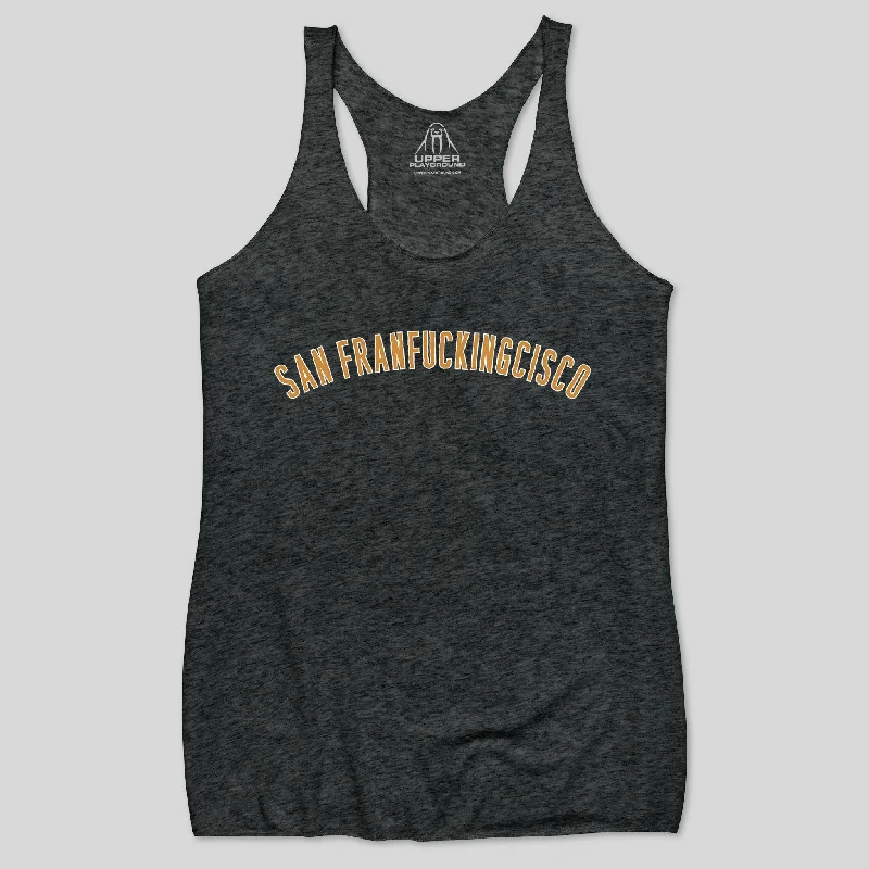 SAN FRANFUCKINGCISCO WOMEN'S RACERBACK TANK peekaboo tank top