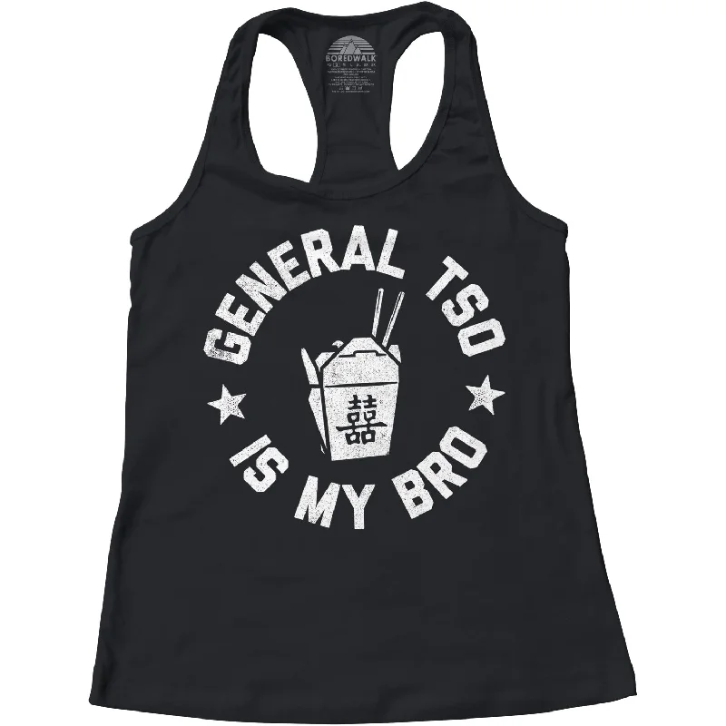 Women's General Tso Is My Bro Racerback Tank Top boho tank top