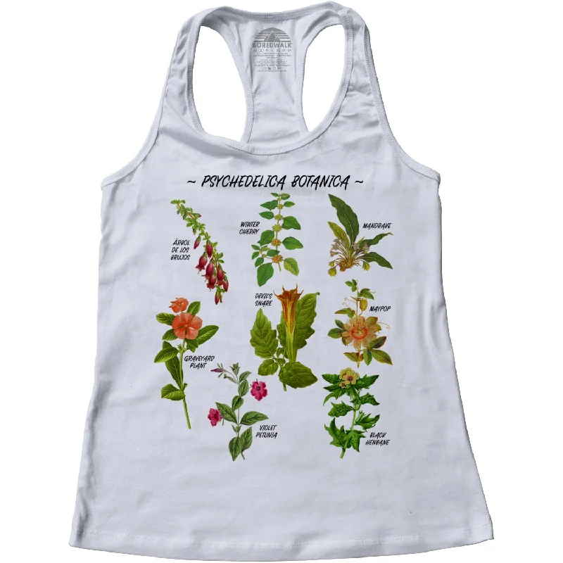 Women's Psychedelica Botanica Racerback Tank Top gold tank top