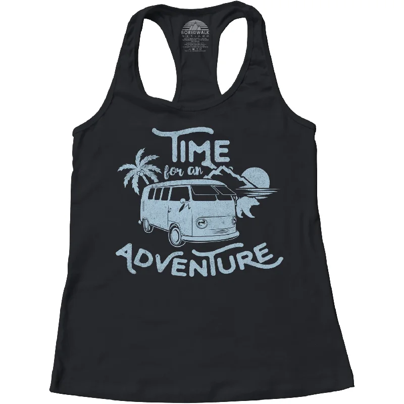 Women's Time For An Adventure Racerback Tank Top flowy tank top