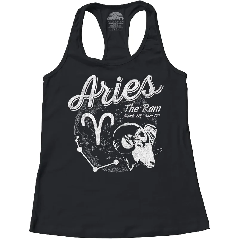 Women's Vintage Aries Racerback Tank Top basic tank top