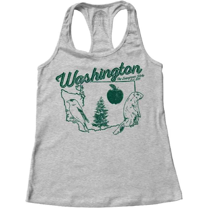 Women's Vintage Washington Racerback Tank Top gold tank top